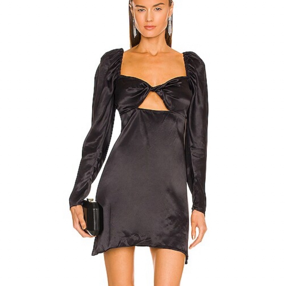 LPA Revolve Dress with Puff Sleeves backless with sparkles size S